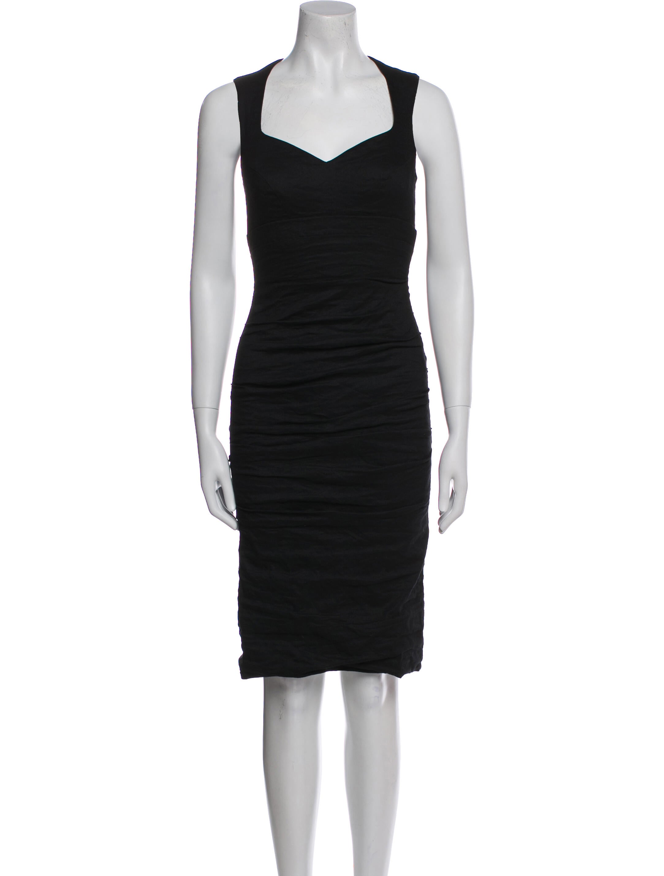 Nicole Miller V-Neck Knee-Length Dress