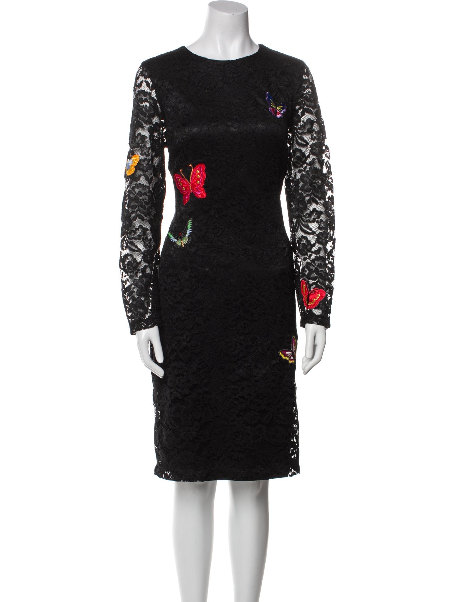 Nicole Miller Lace Pattern Knee-Length Dress