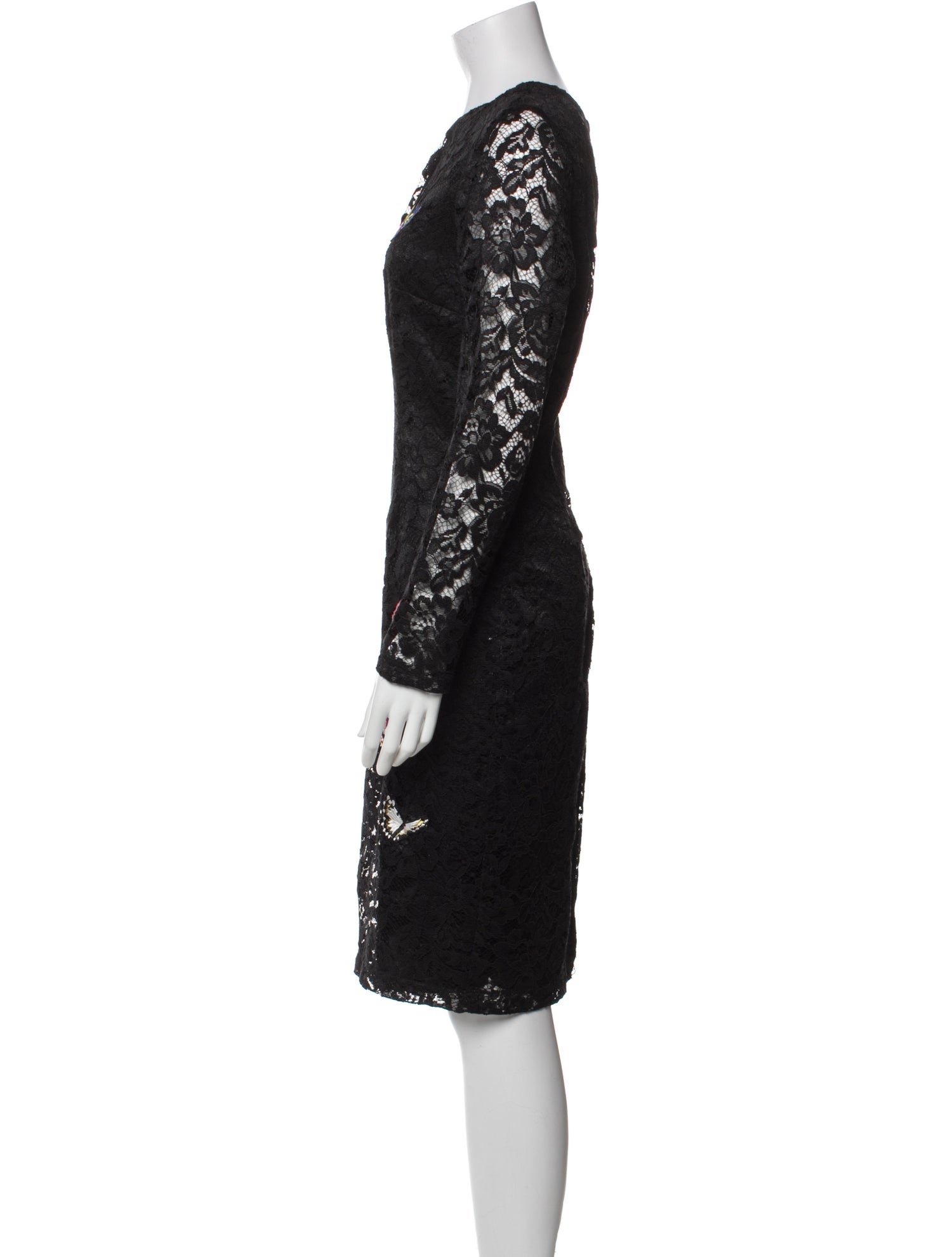 Nicole Miller Lace Pattern Knee-Length Dress