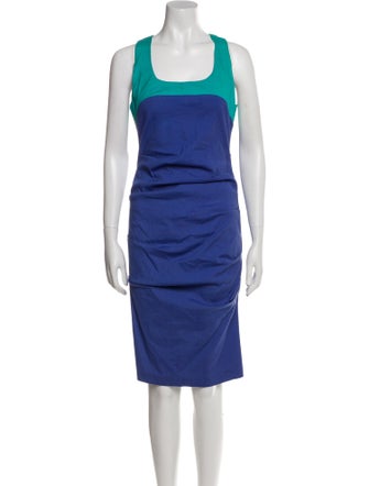 Nicole Miller Linen Knee-Length Dress