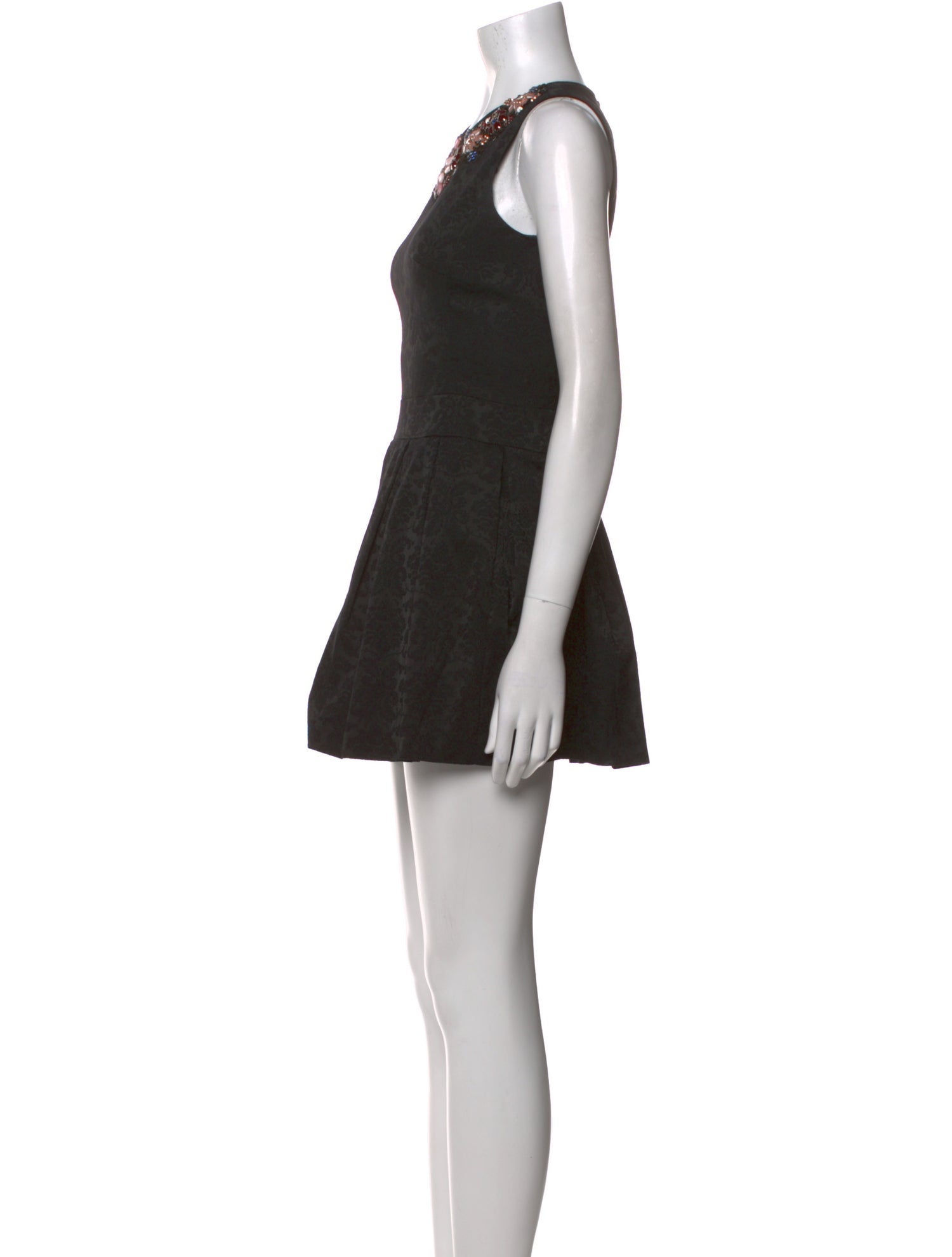 Nicole Miller Scoop Neck Mini Dress