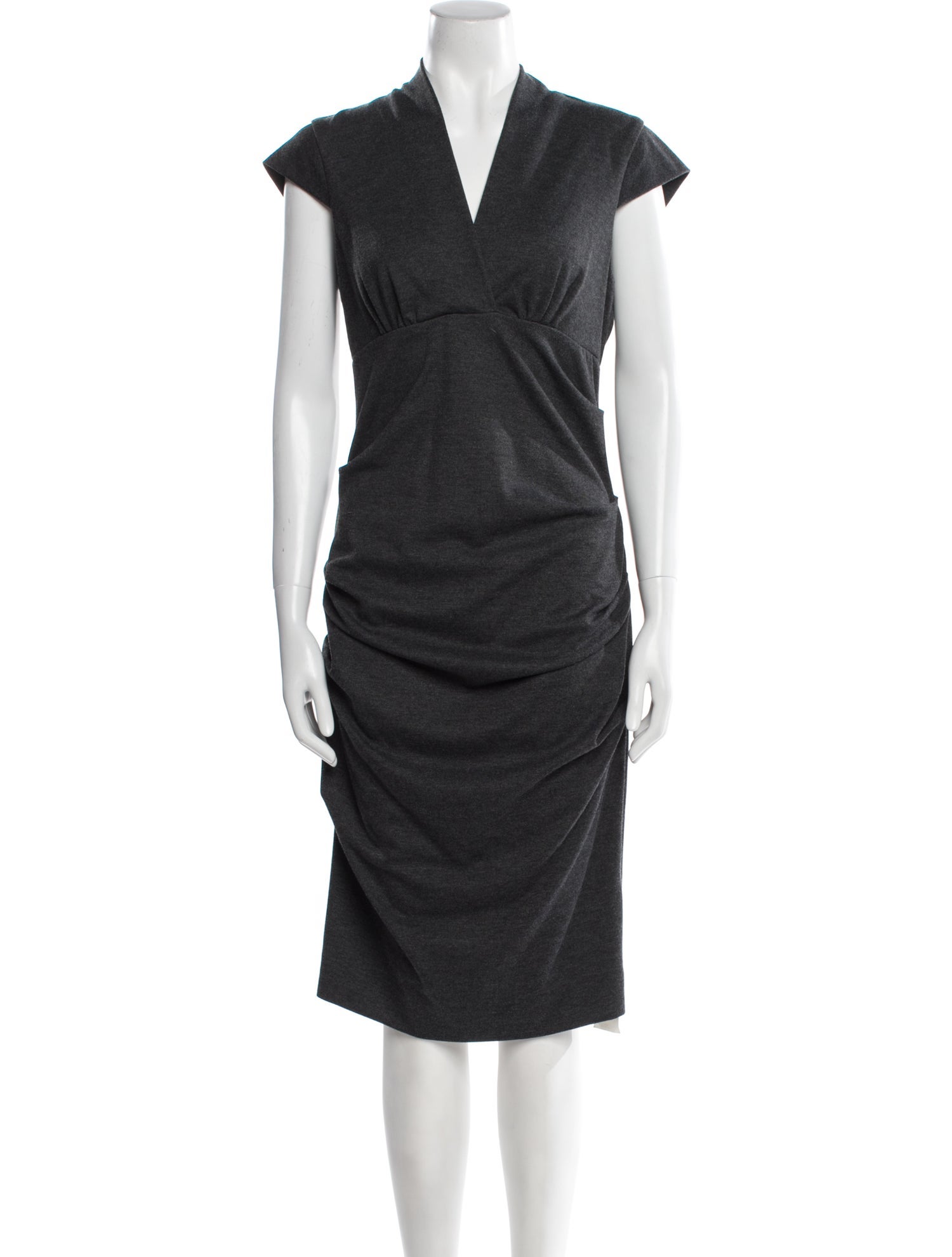 Nicole Miller V-Neck Knee-Length Dress