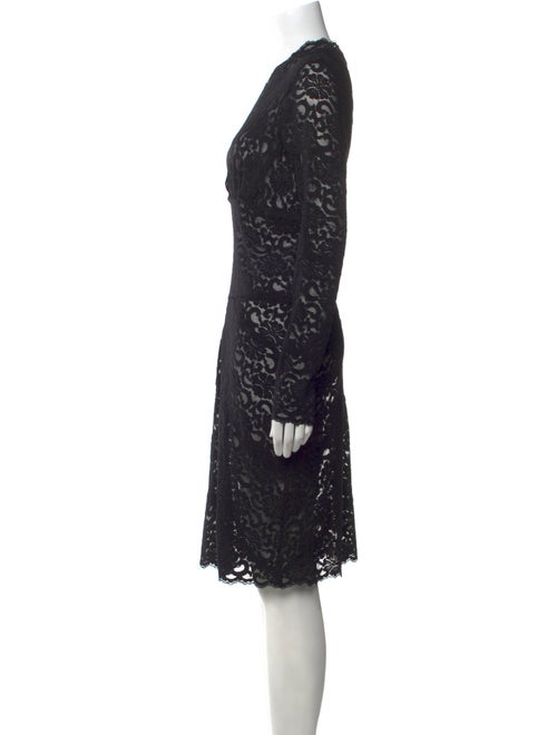 Nicole Miller Lace Pattern Knee-Length Dress