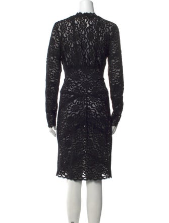 Nicole Miller Lace Pattern Knee-Length Dress
