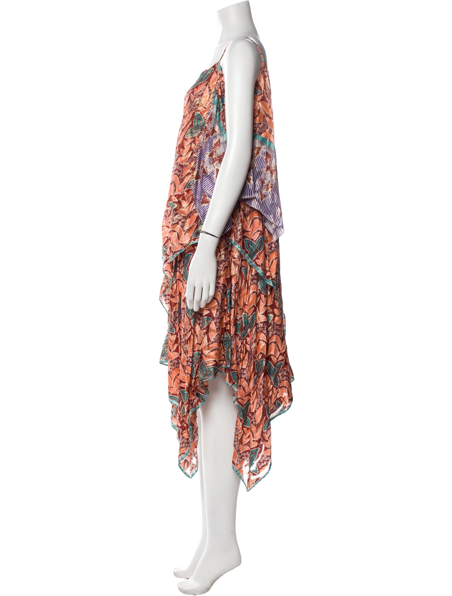 Nicole Miller Floral Print Long Dress