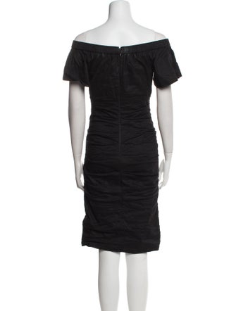 Nicole Miller Off-The-Shoulder Knee-Length Dress