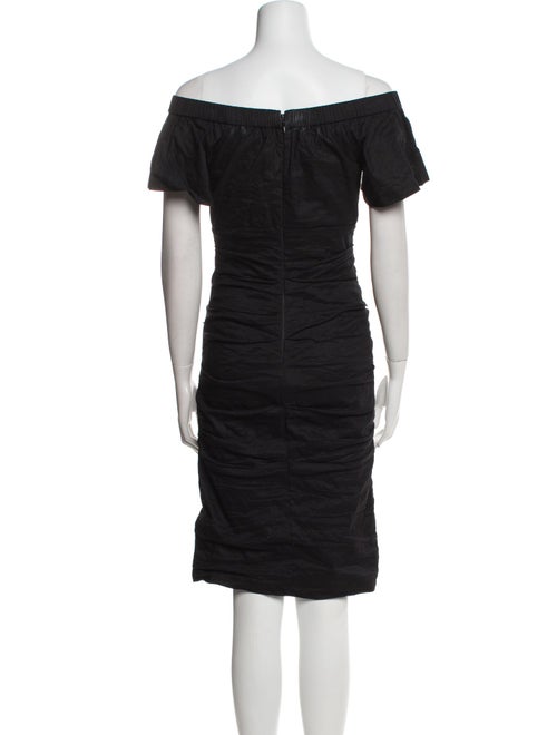 Nicole Miller Off-The-Shoulder Knee-Length Dress