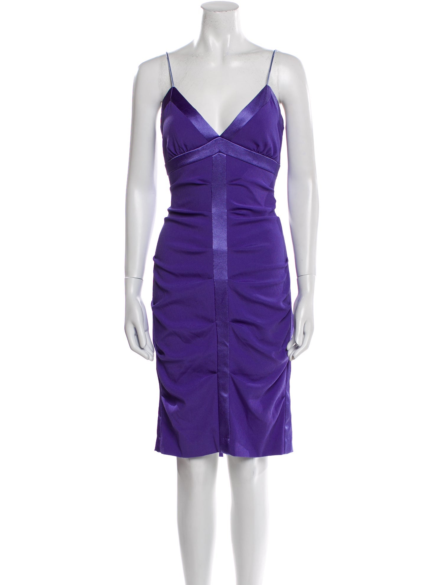 Nicole Miller V-Neck Knee-Length Dress