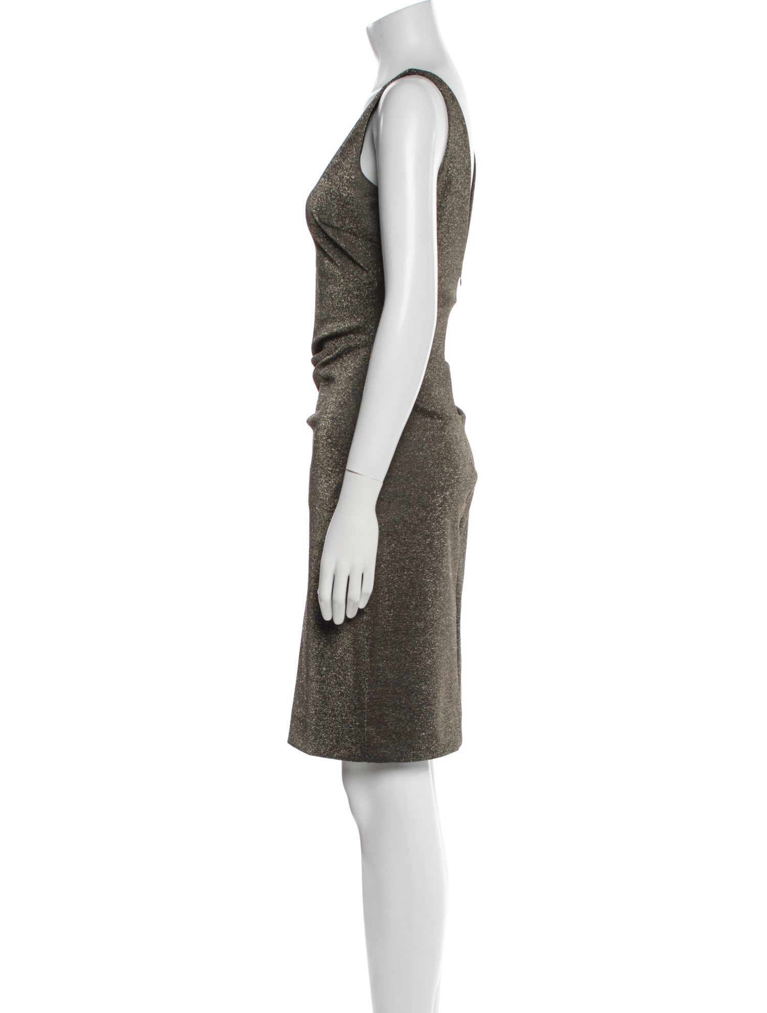 Nicole Miller V-Neck Knee-Length Dress