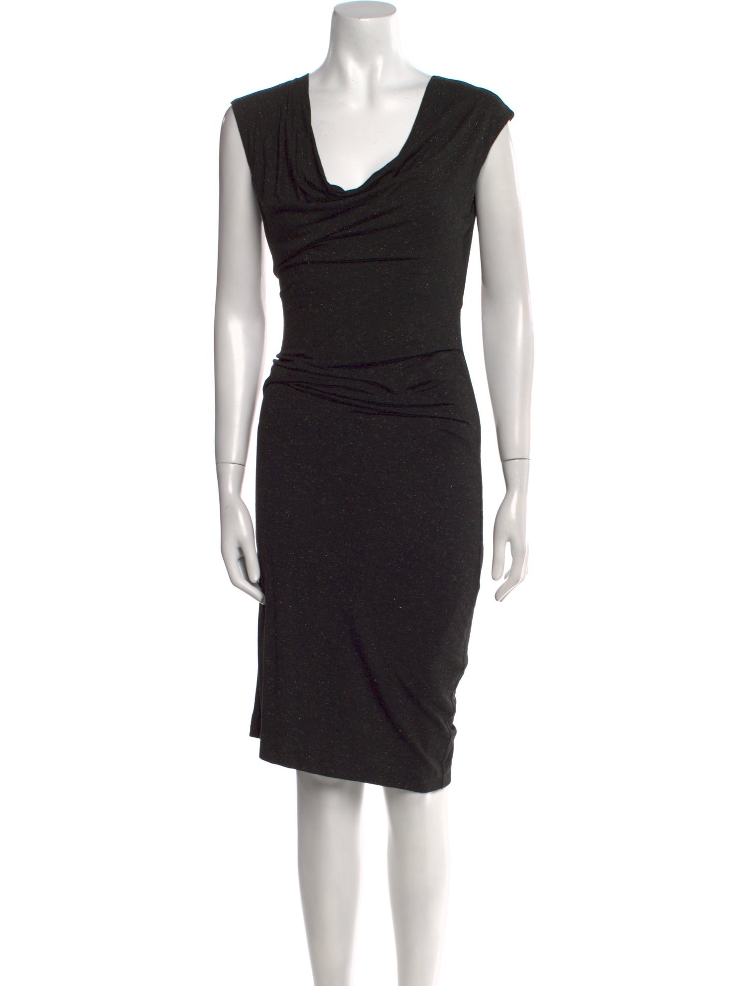 Nicole Miller Cowl Neck Midi Length Dress