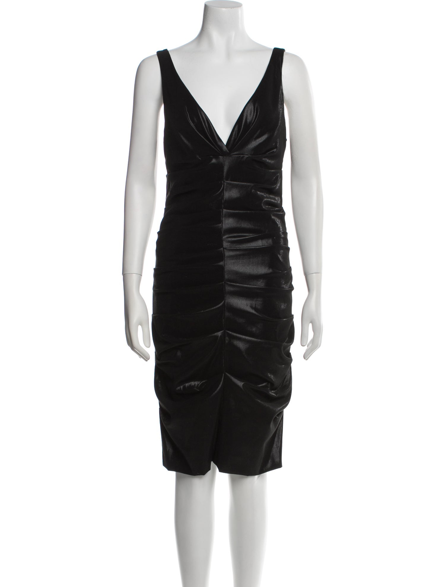 Nicole Miller V-Neck Knee-Length Dress