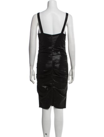 Nicole Miller V-Neck Knee-Length Dress