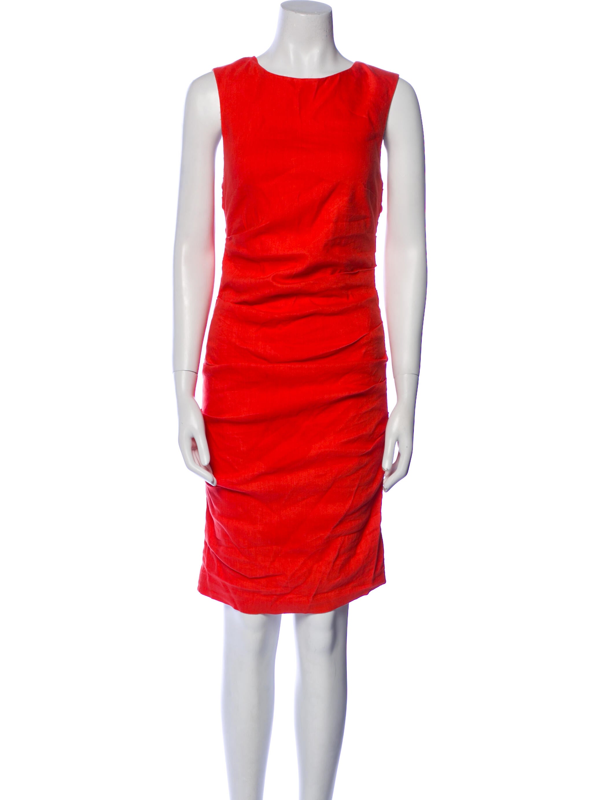 Nicole Miller Bateau Neckline Knee-Length Dress