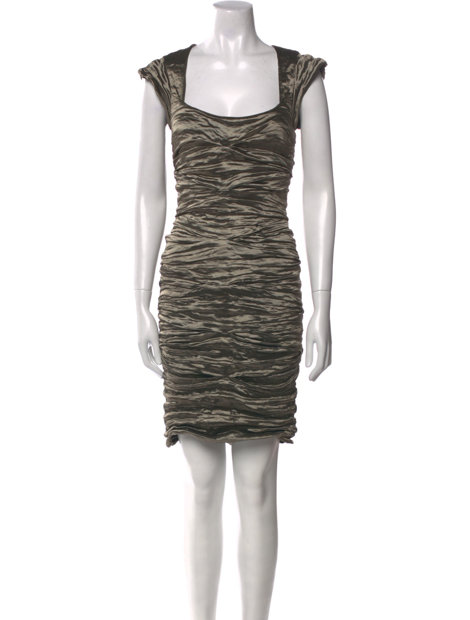 Nicole Miller Square Neckline Mini Dress