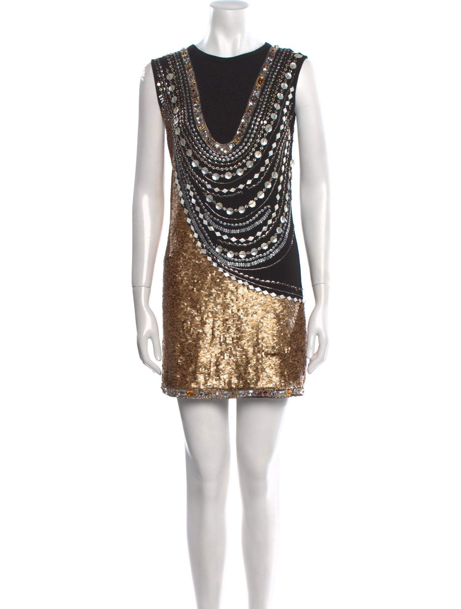 Nicole Miller Colorblock Pattern Mini Dress