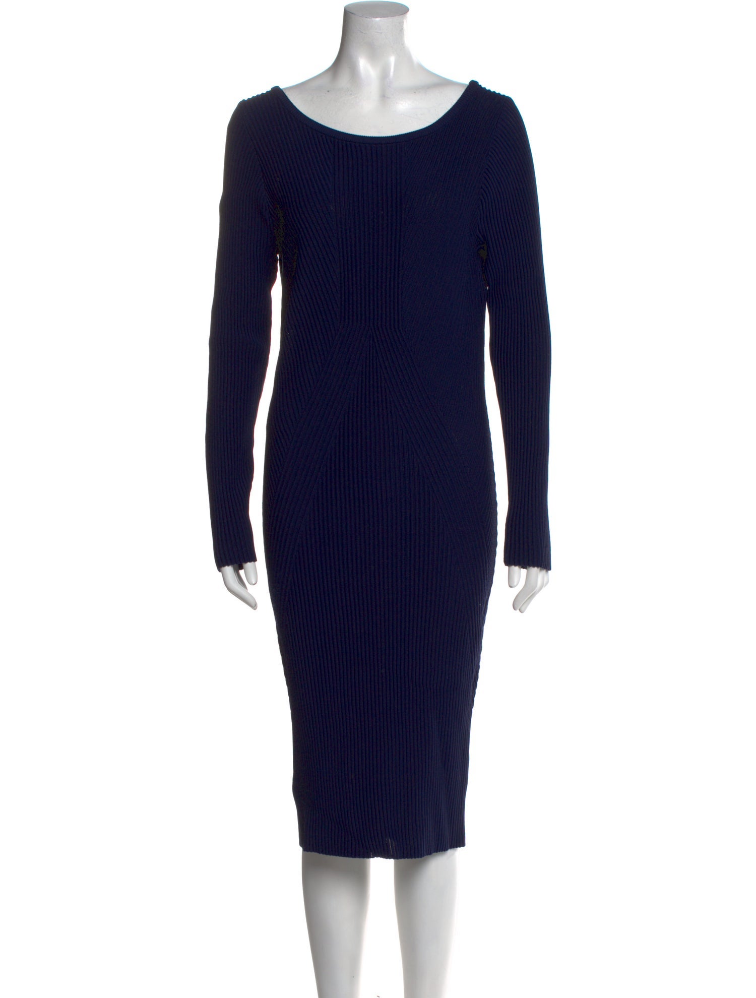 Nicole Miller Bateau Neckline Midi Length Dress