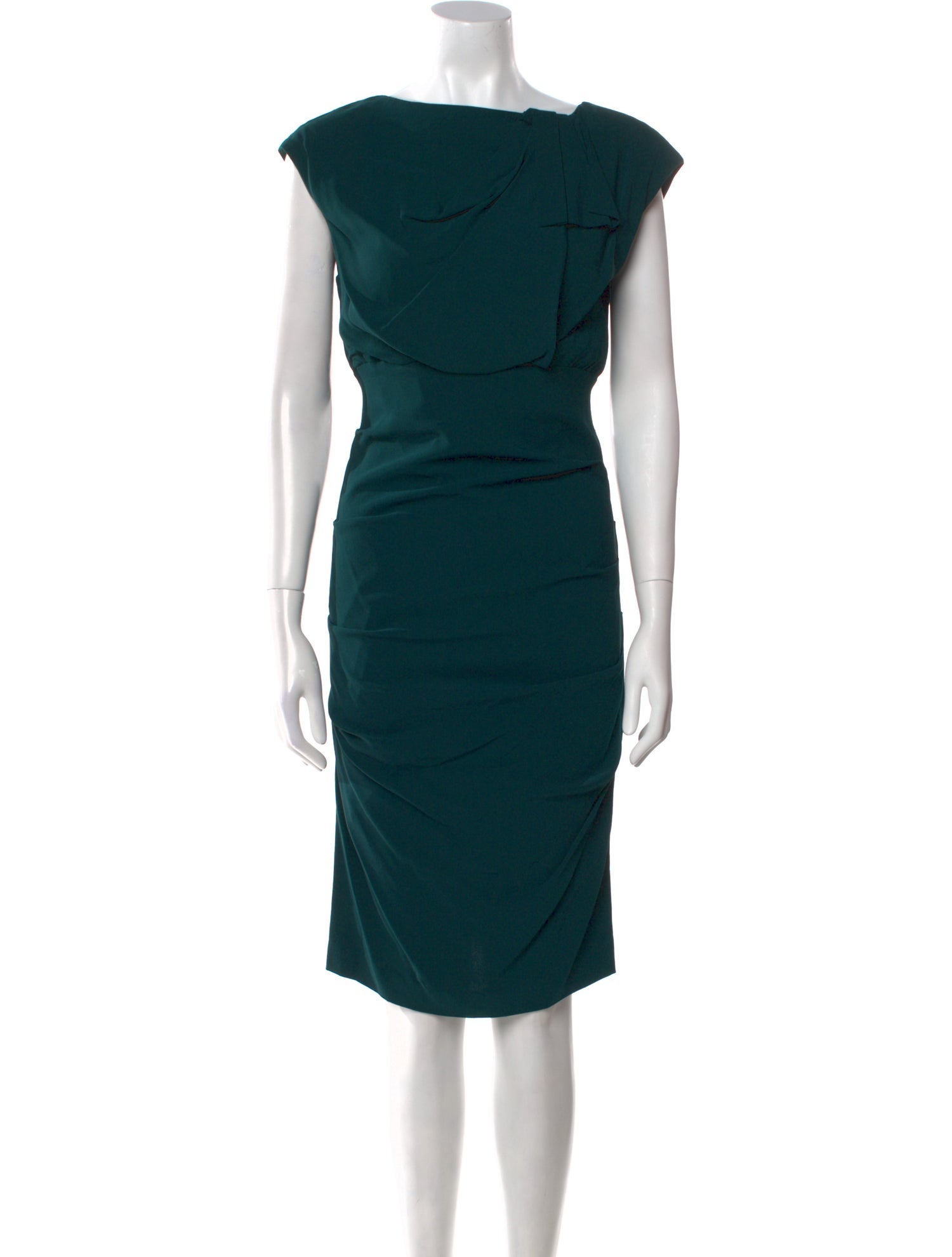 Nicole Miller Cowl Neck Midi Length Dress