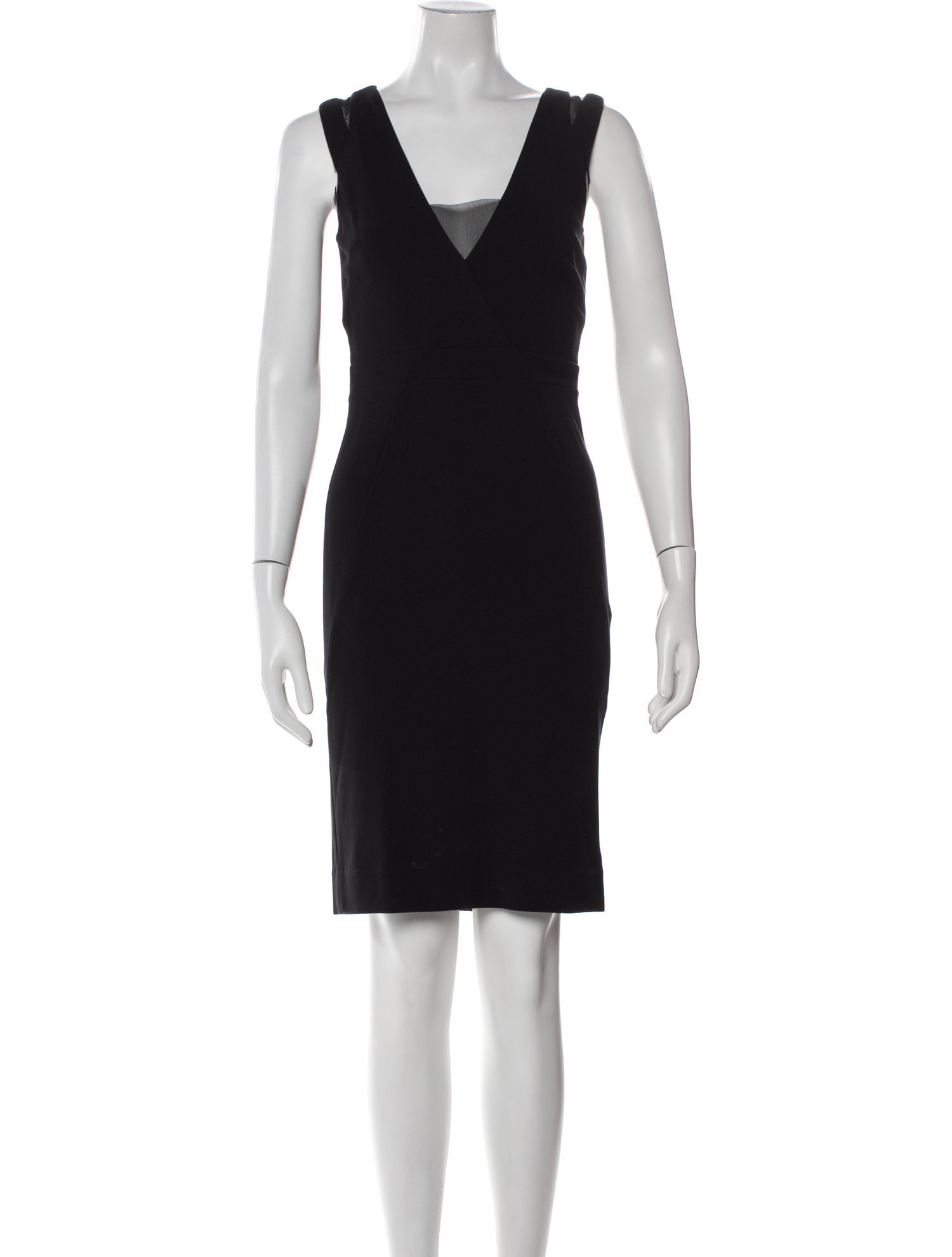 Nicole Miller V-Neck Knee-Length Dress