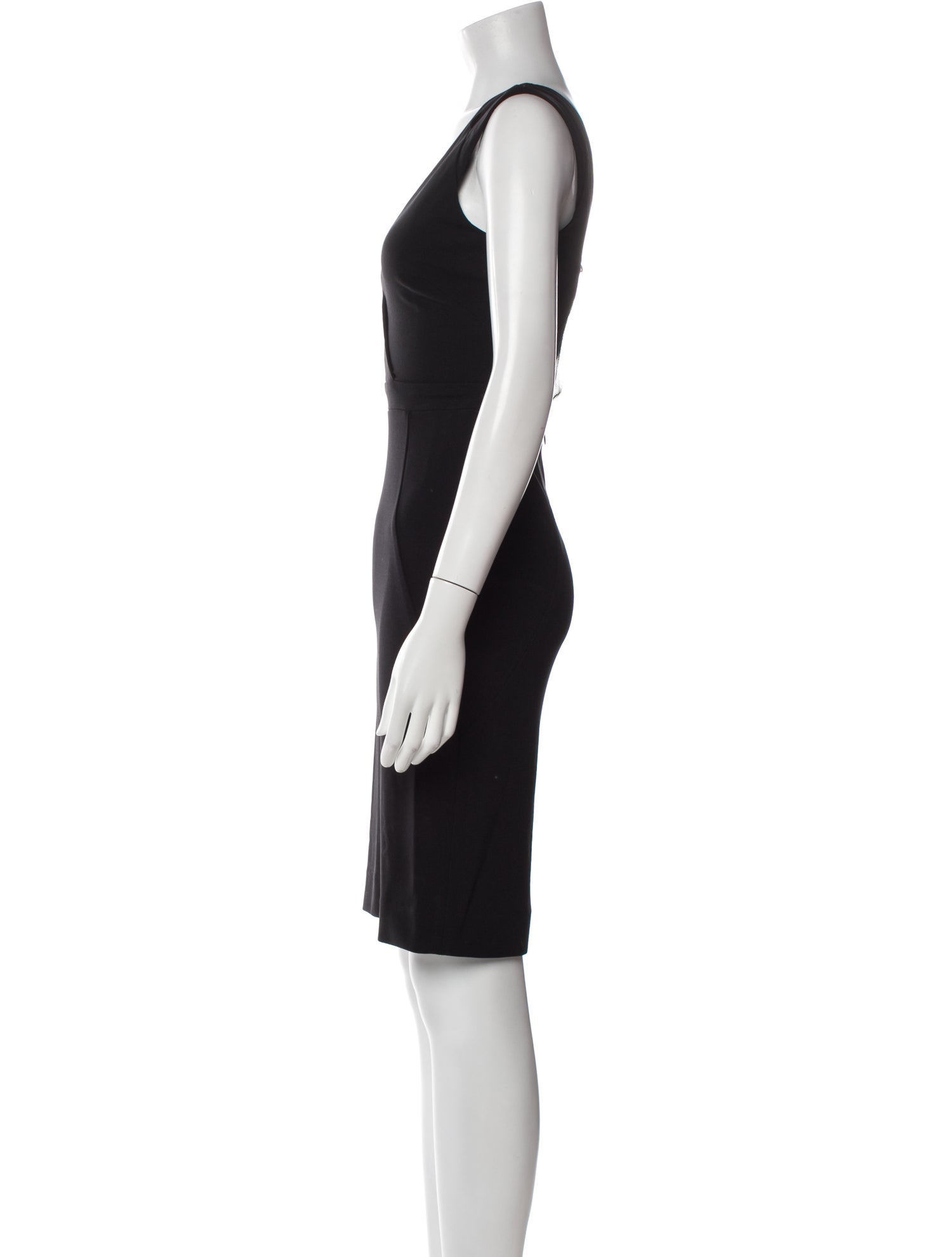 Nicole Miller V-Neck Knee-Length Dress