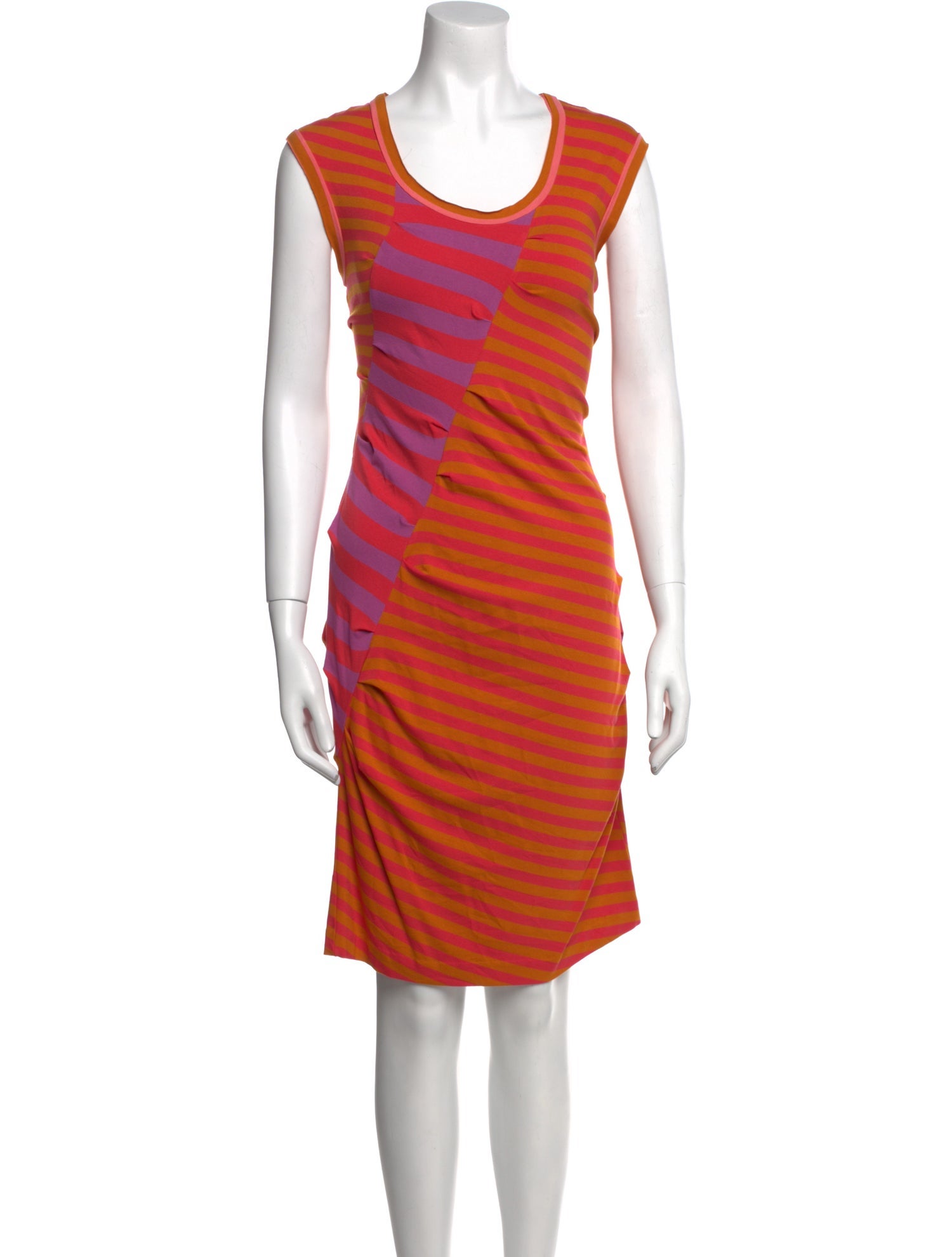 Nicole Miller Striped Knee-Length Dress