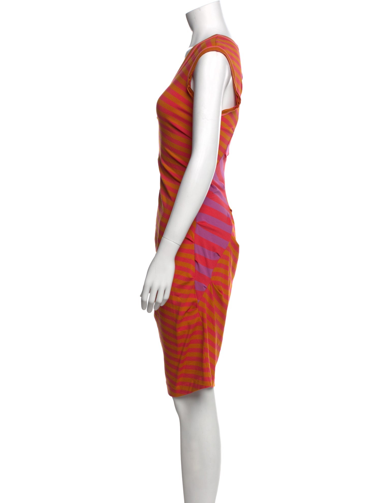 Nicole Miller Striped Knee-Length Dress