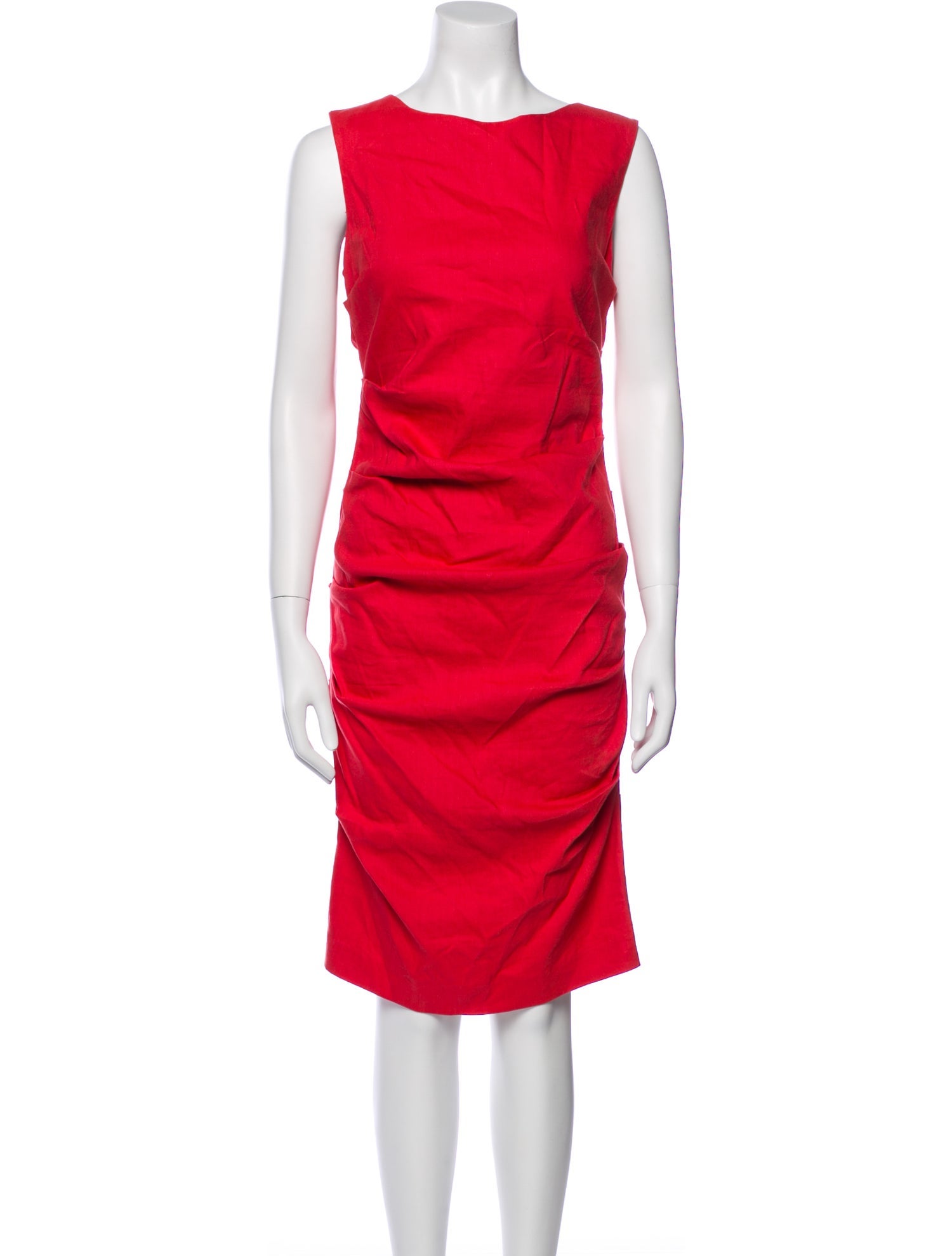 Nicole Miller Bateau Neckline Knee-Length Dress