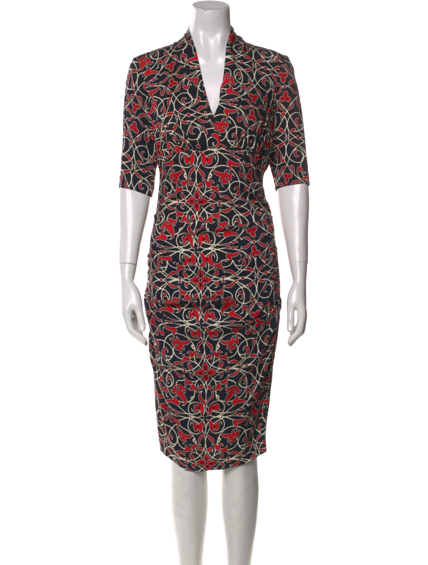 Nicole Miller Printed Midi Length Dress