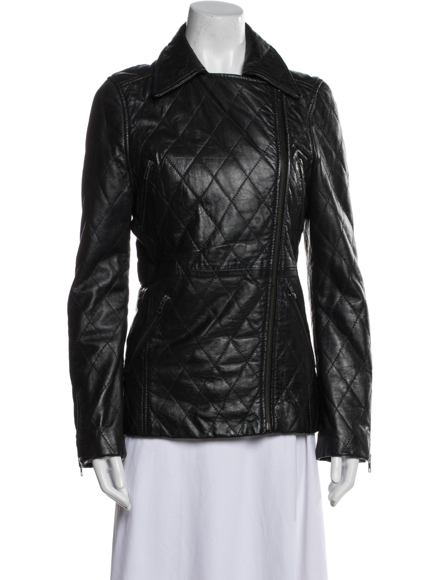Nicole Miller Leather Biker Jacket