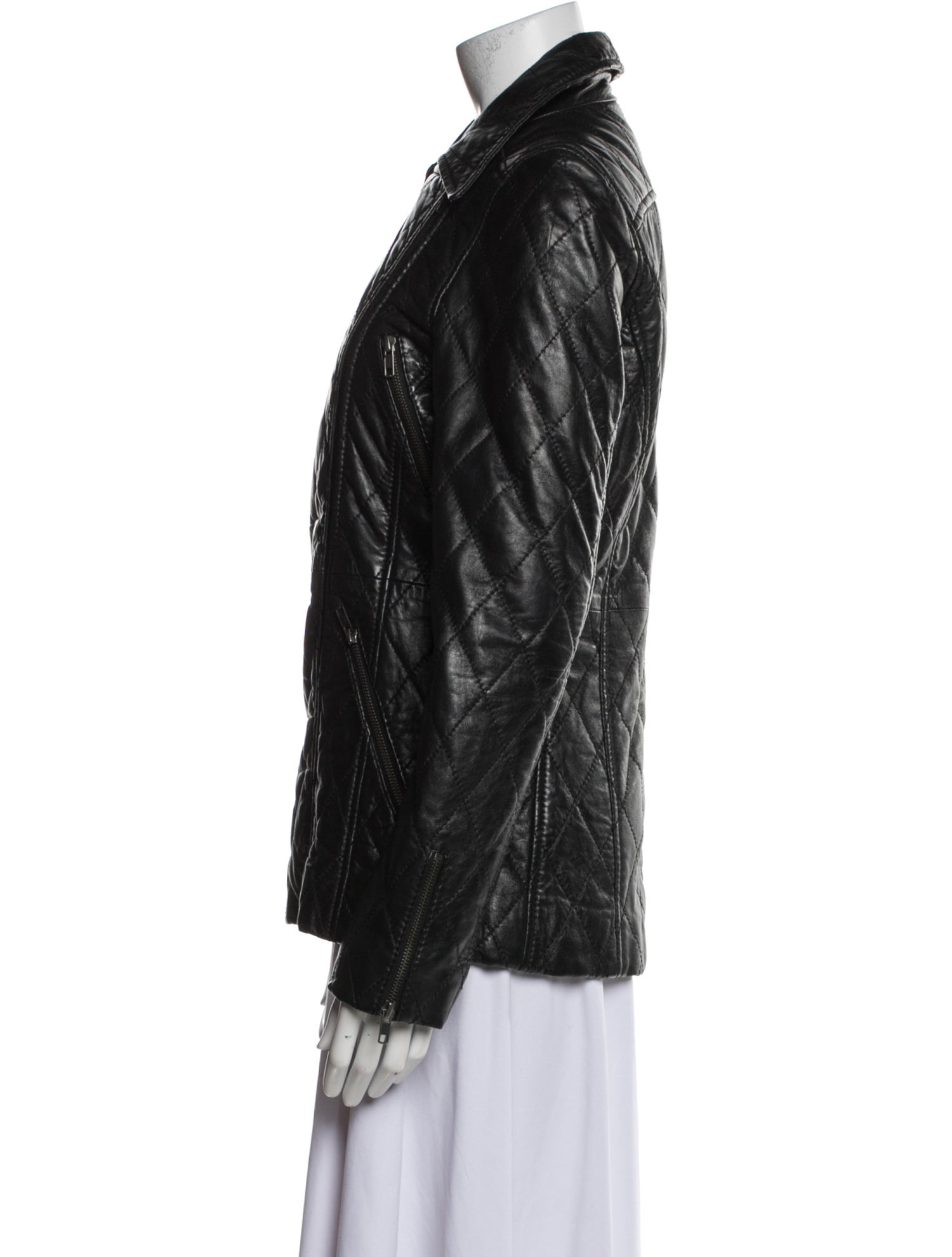 Nicole Miller Leather Biker Jacket