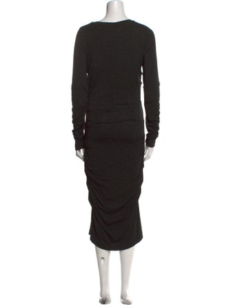 Nicole Miller Crew Neck Midi Length Dress