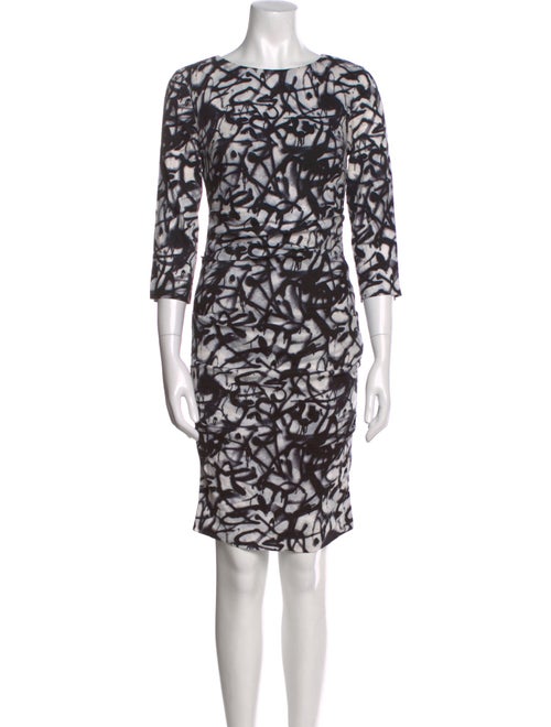 Nicole Miller Printed Knee-Length Dress