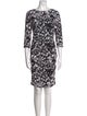 Nicole Miller Printed Knee-Length Dress