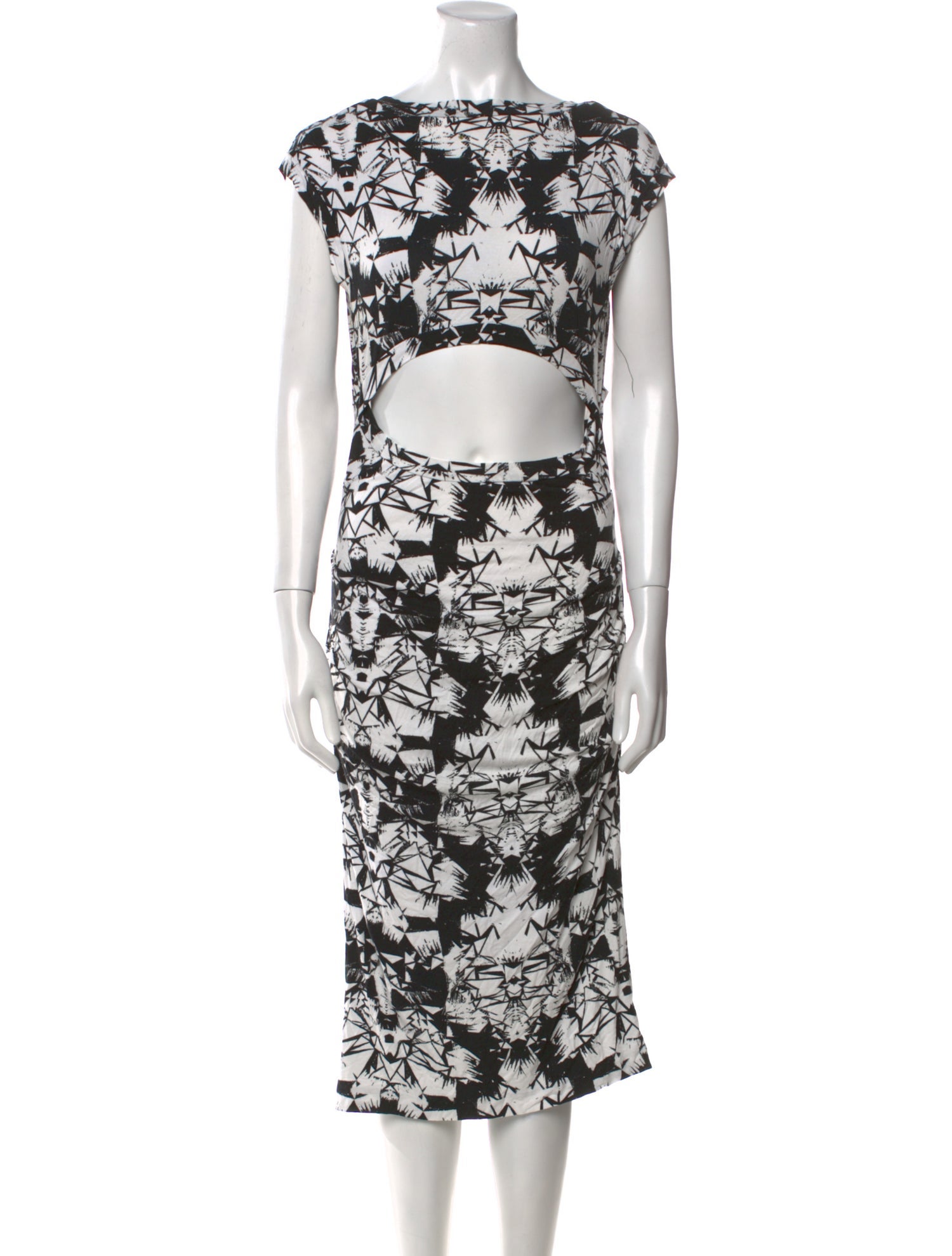 Nicole Miller Floral Print Knee-Length Dress