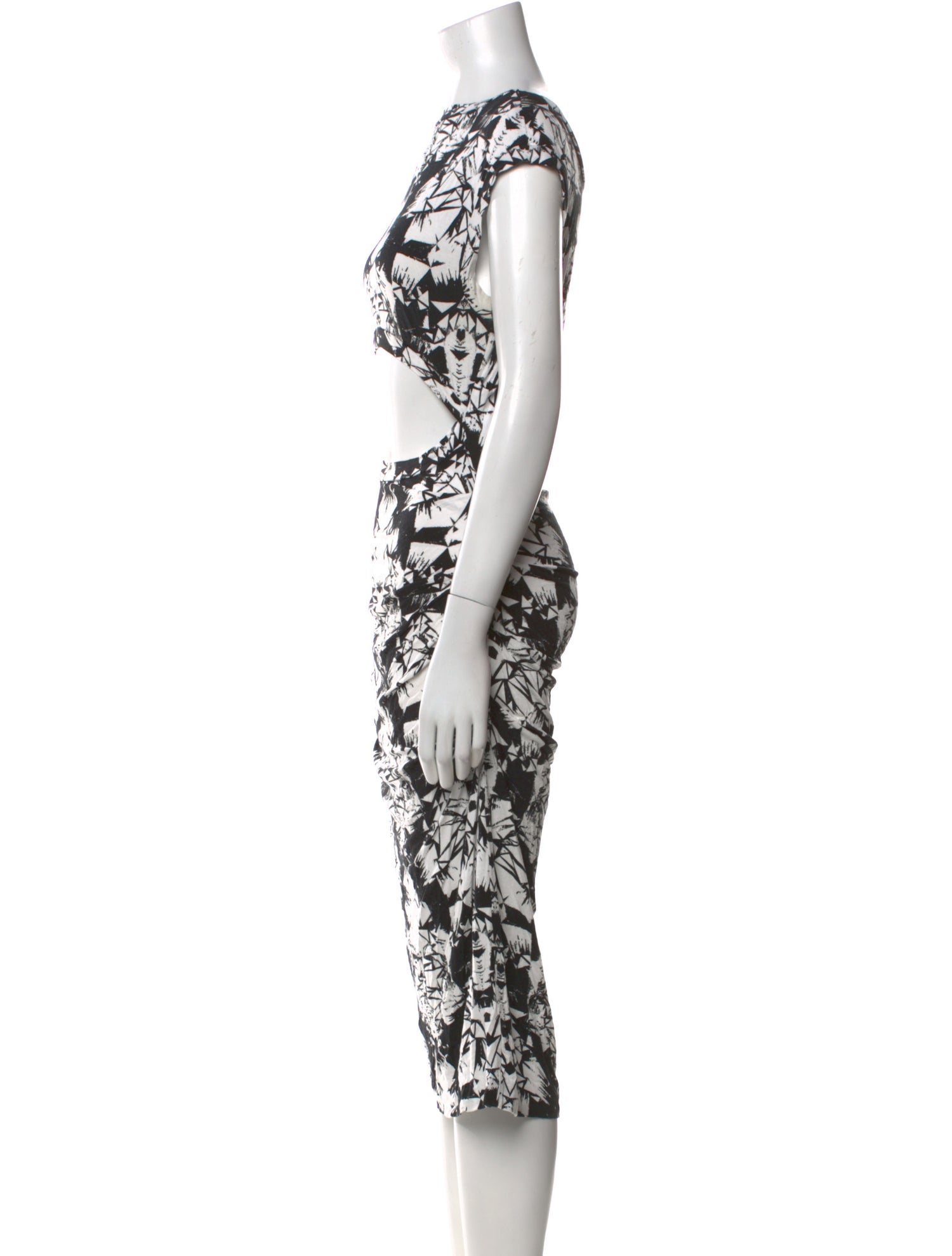 Nicole Miller Floral Print Knee-Length Dress