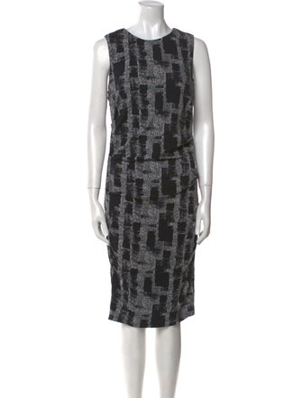 Nicole Miller Printed Knee-Length Dress