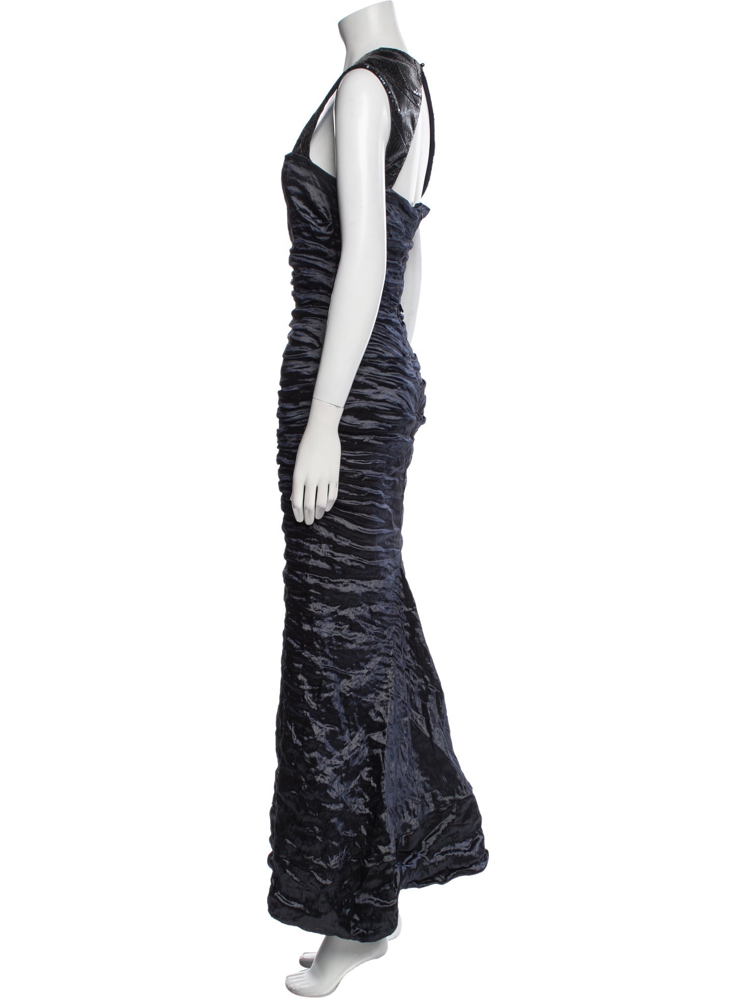 Nicole Miller Square Neckline Long Dress