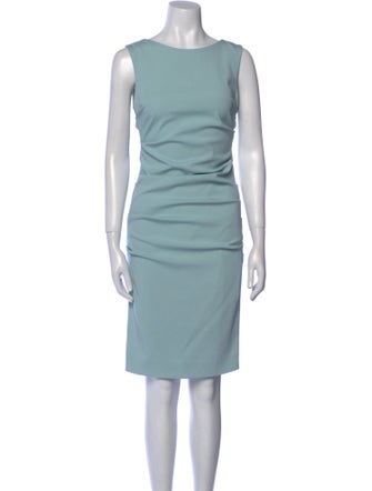 Nicole Miller Bateau Neckline Knee-Length Dress