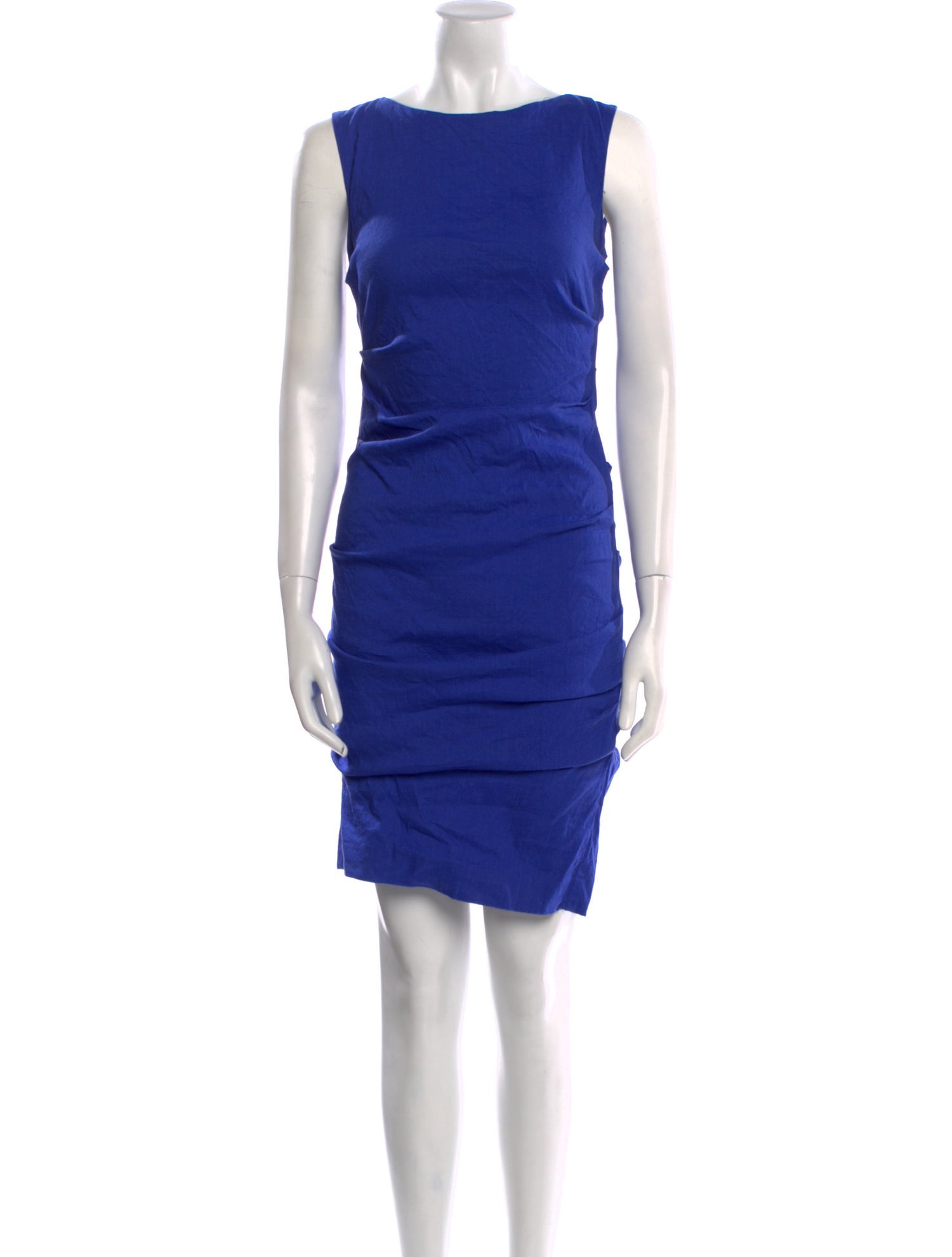 Nicole Miller Bateau Neckline Knee-Length Dress