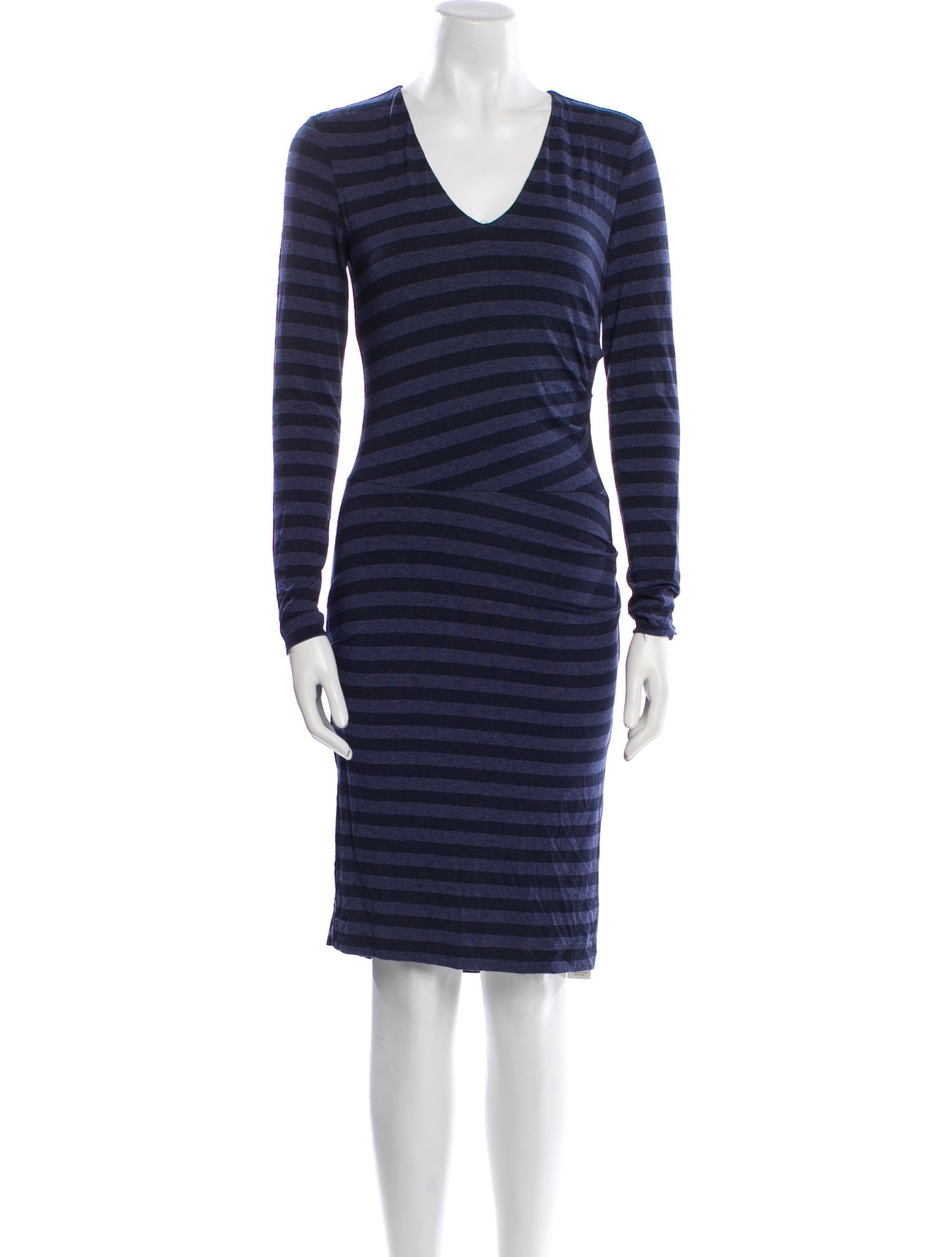Nicole Miller Striped Knee-Length Dress