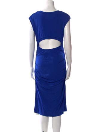 Nicole Miller Scoop Neck Midi Length Dress