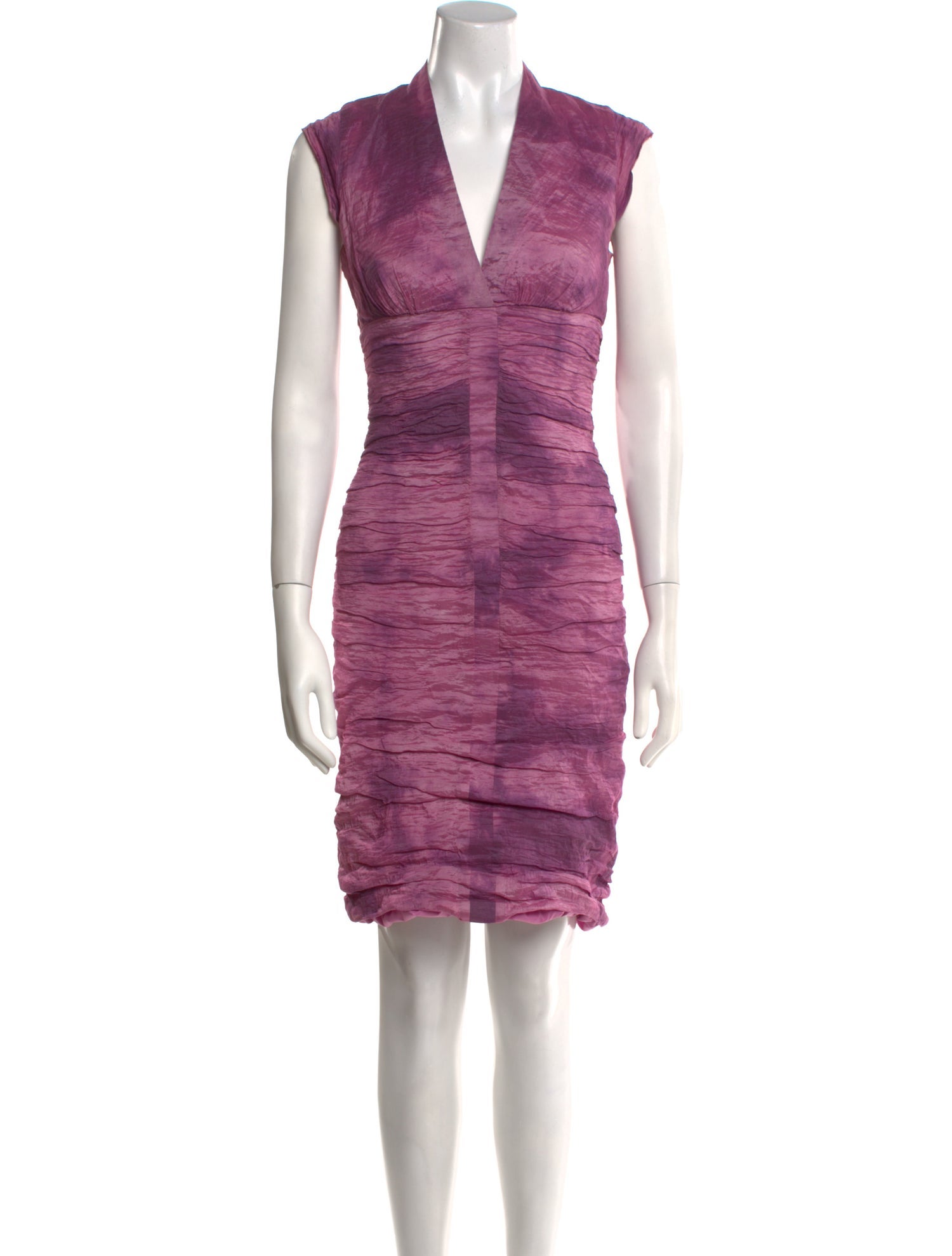 Nicole Miller V-Neck Knee-Length Dress