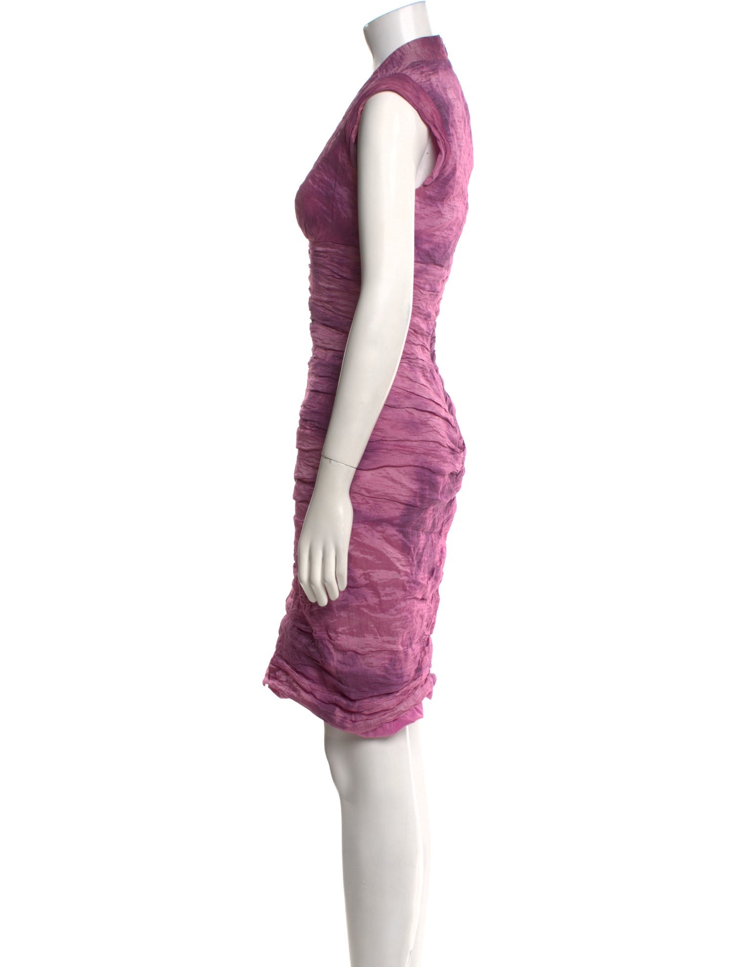 Nicole Miller V-Neck Knee-Length Dress