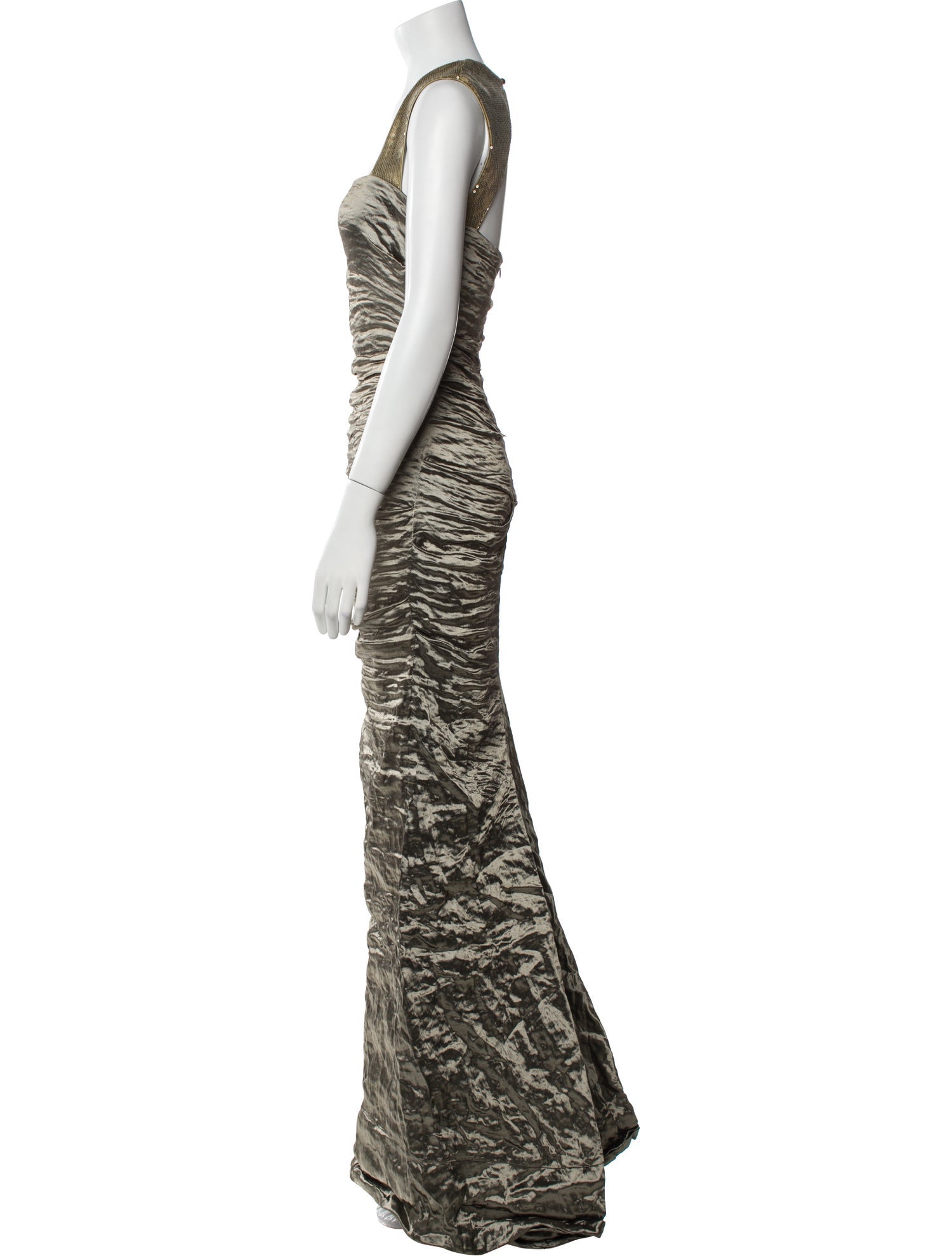 Nicole Miller Striped Long Dress