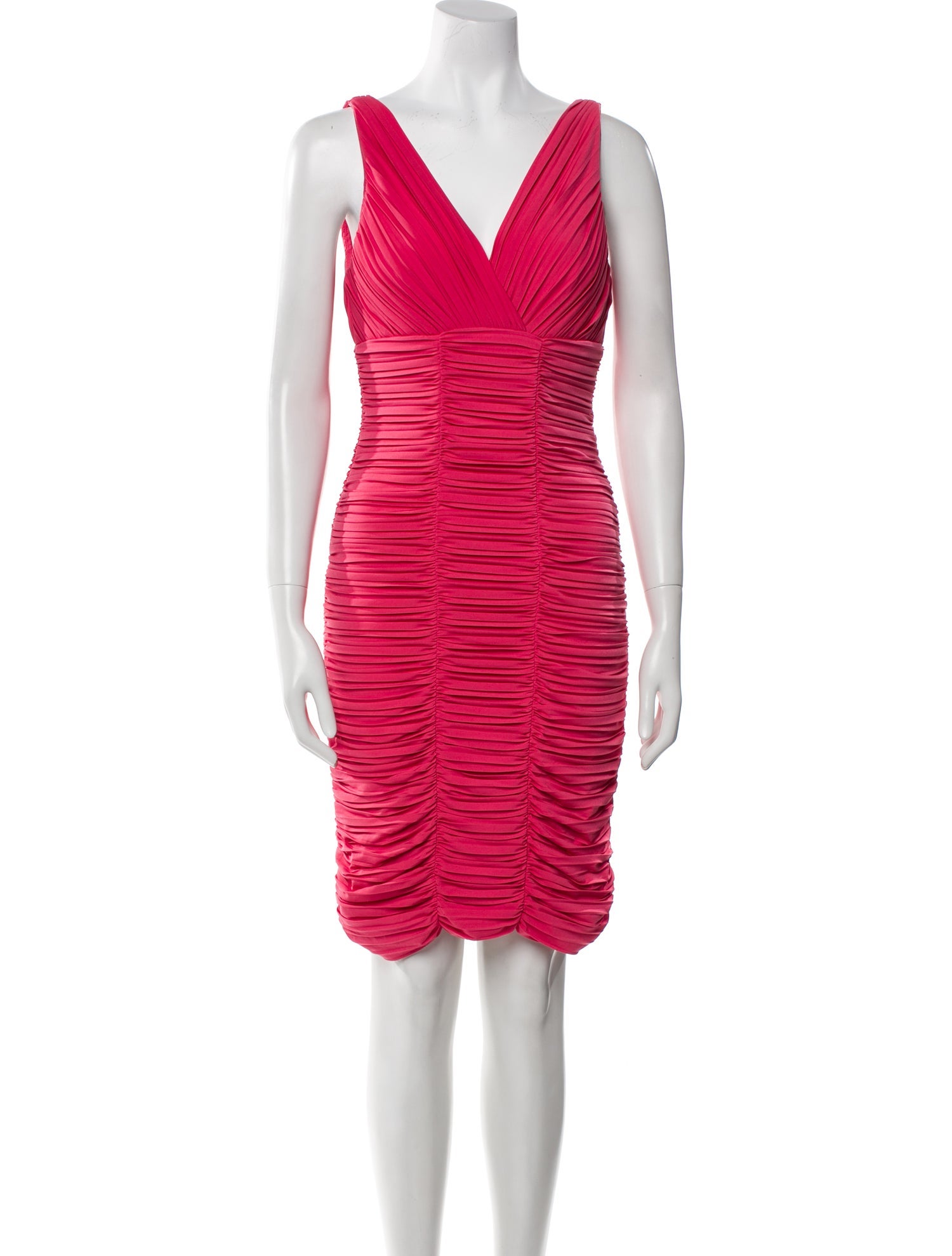 Nicole Miller V-Neck Knee-Length Dress
