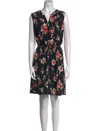 Nicole Miller Floral Print Knee-Length Dress