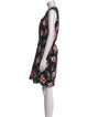 Nicole Miller Floral Print Knee-Length Dress
