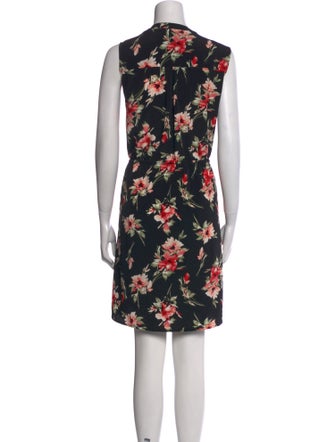 Nicole Miller Floral Print Knee-Length Dress