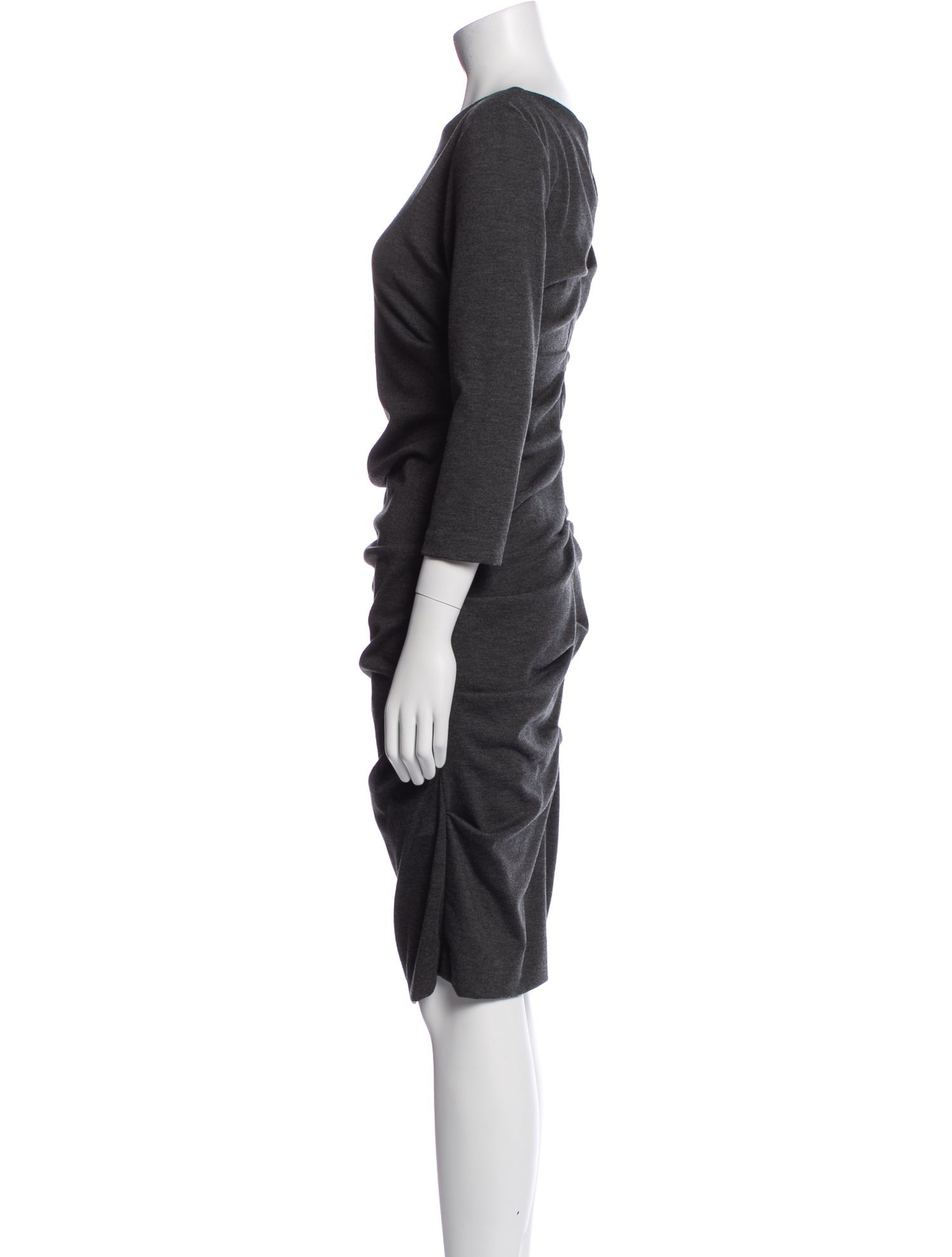 Nicole Miller Bateau Neckline Knee-Length Dress