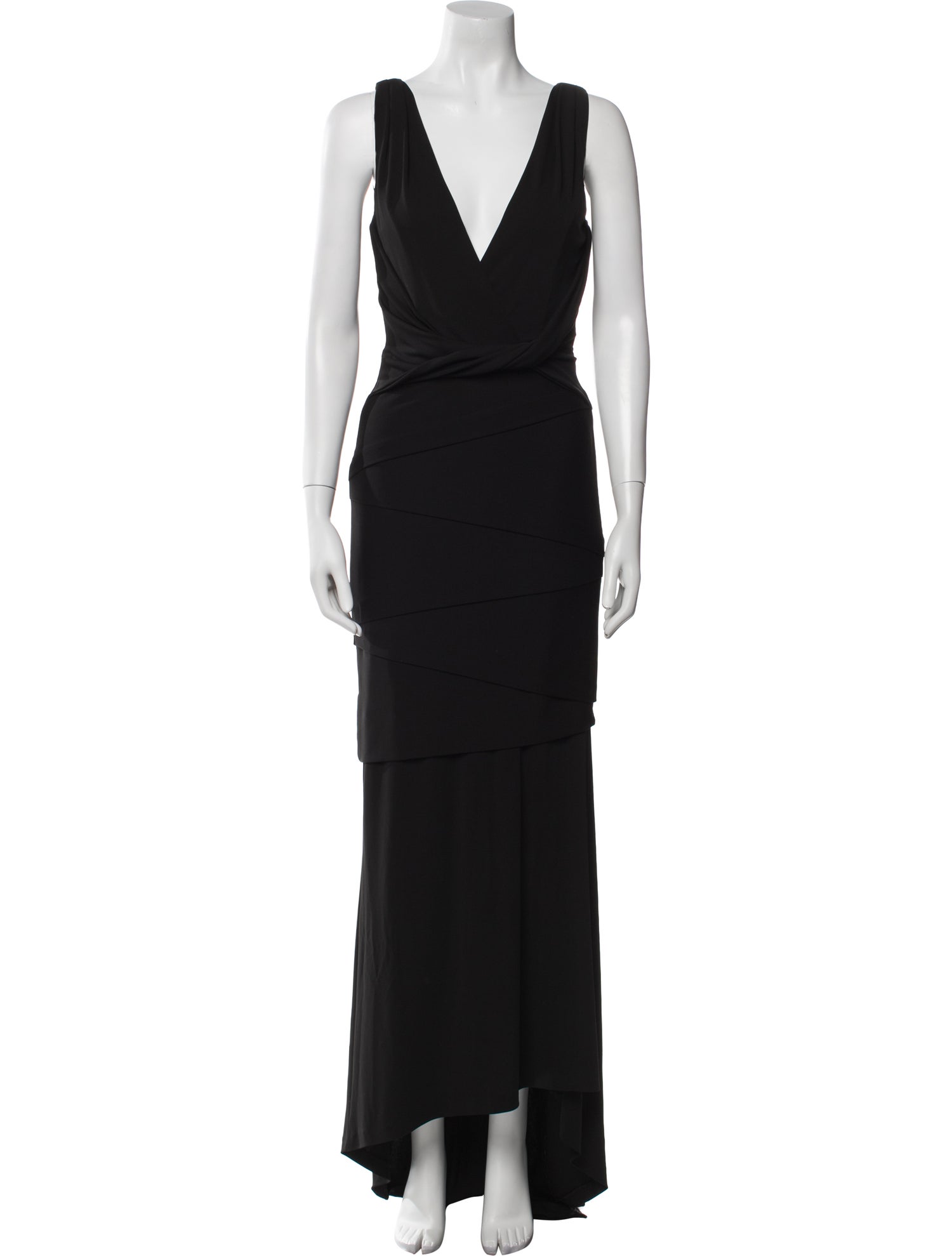 Nicole Miller V-Neck Long Dress