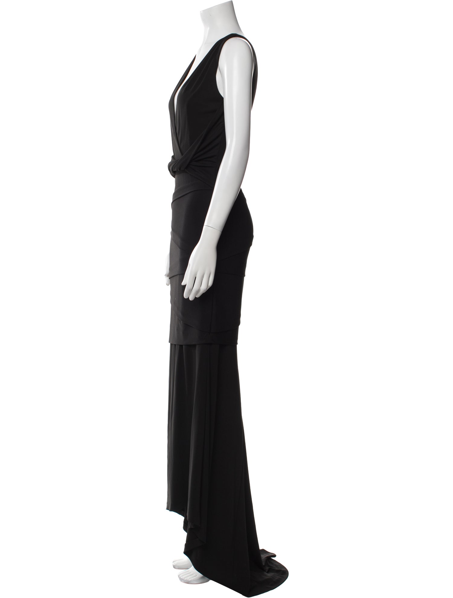 Nicole Miller V-Neck Long Dress